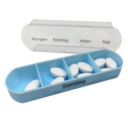 Pilleboks Ukentlig dosering Pilleboksdispenser med 7 skuffer