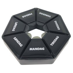 Pillbox 7-sidigt utrymme fr alla dagar i veckan