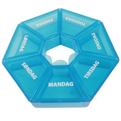 Pillbox 7-sidigt utrymme fr alla dagar i veckan