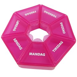 Pillbox 7-sidigt utrymme fr alla dagar i veckan