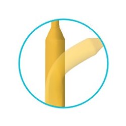 Plackers avstandsbrster - 0,7 mm - 6 stk. - Gul