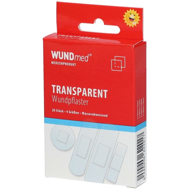 Gips Transparent WundMed 20 stk. 4 strrelser