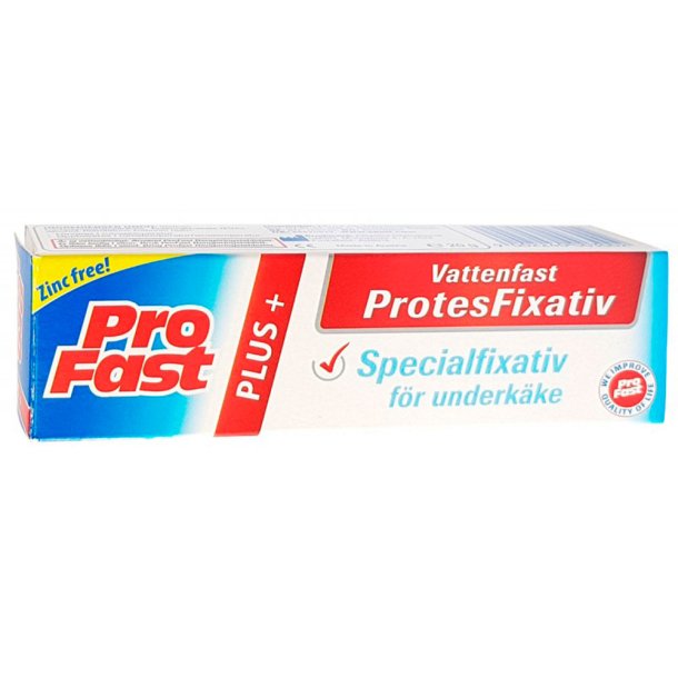 Profast Plus Fixativ Proteselim - Zinkfri Klbecreme til protese