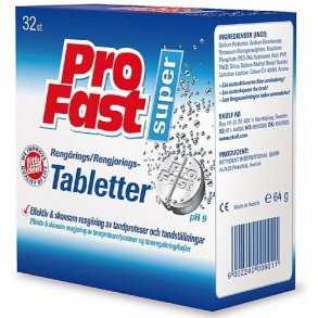 ProFast Cleaning tabletter Fittydent pH 9 Formel 32 st.