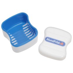 Protese-boks med skylle-si til rengring