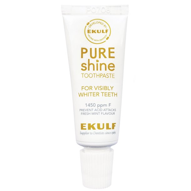 Ekulf PURE Shine Whitening Tandpasta Rejsestrrelse - 12 ml.