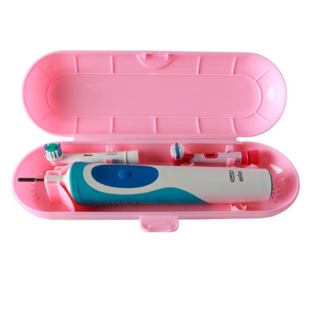 Rejse-Etui til El-tandb�rste Boks til bl.a. Oral-B PINK