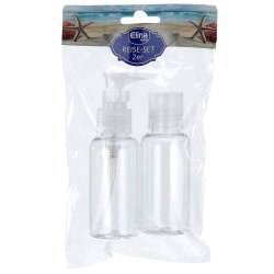 2 stk. Reiseflasker Med Spray Transparent