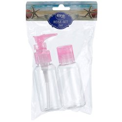 2 stk. Reiseflasker Med Spray Transparent