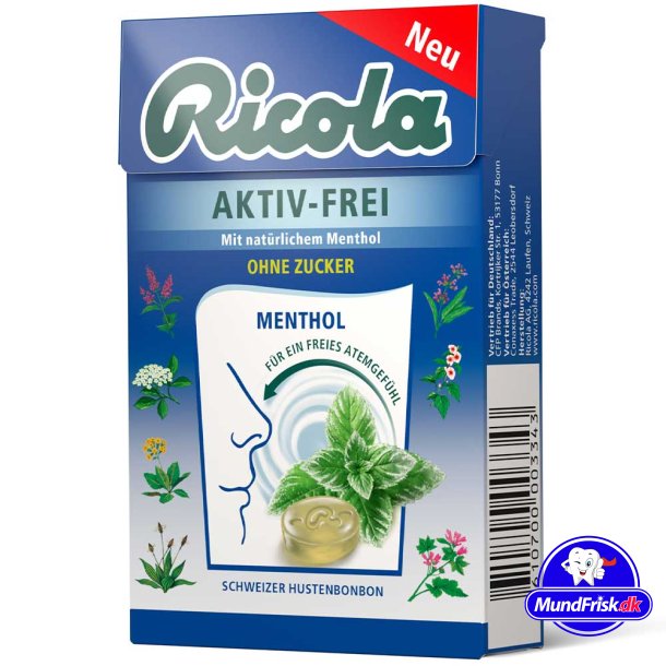 Ricola Strong Menthol Sukkerfri Urtebolsjer