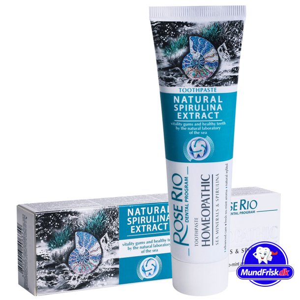 Homopathische Zahnpasta Rose Rio Spirulina &amp; Meeresmineralien