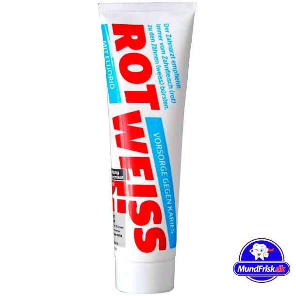 Rot Weiss Zahnpasta Fluorid 75 ml.