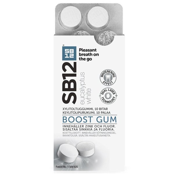 SB12 Boost Tuggummi CB12 Eucalyptus White 10 st