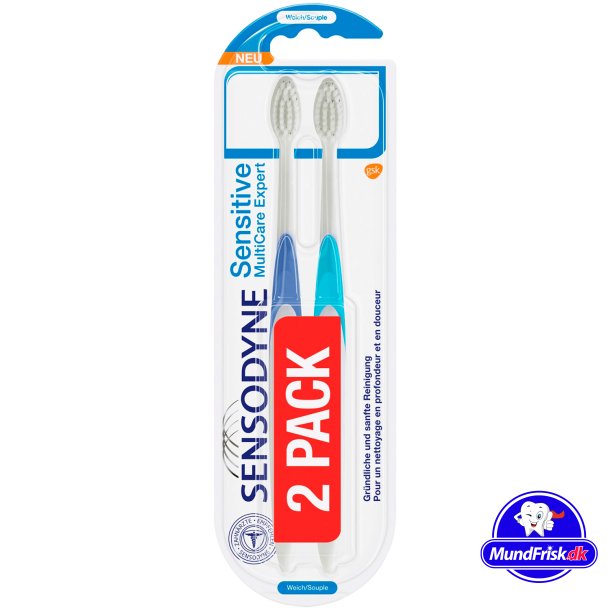 2 stk. Sensodyne Soft Tannbrster MultiCare Expert