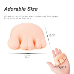 Lustiger Zahnb&uuml;rstenhalter mit Saugnapf - F&uuml;&ETH;&macr;e