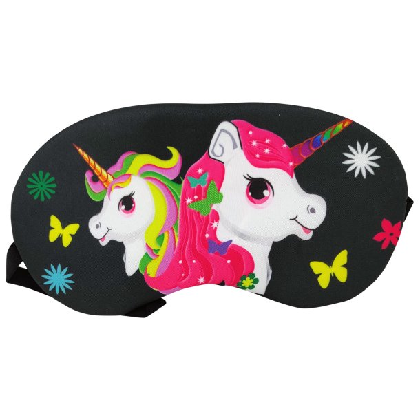 Unicorn Sovemaske Med Enhj�rning Motiver SORT