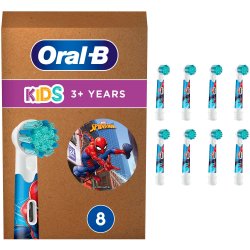 Oral-B Spider-Man 8 st. Borsthuvuden fr barn