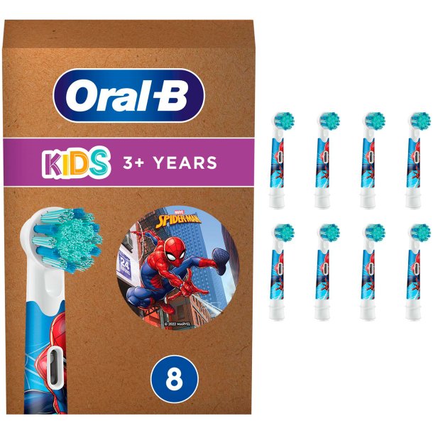 Oral-B Spider-Man 8 st. Borsthuvuden fr barn