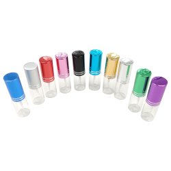 Sprayflaska med frgat lock - Atomizer fr munvatten eller parfym - 5 ml.