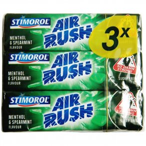 Stimorol Air Rush Menthol & Spearmint Tuggummi - 3-pk.