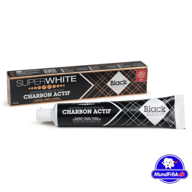 Superwhite Black Edition Charcoal Tandpasta 75 ml