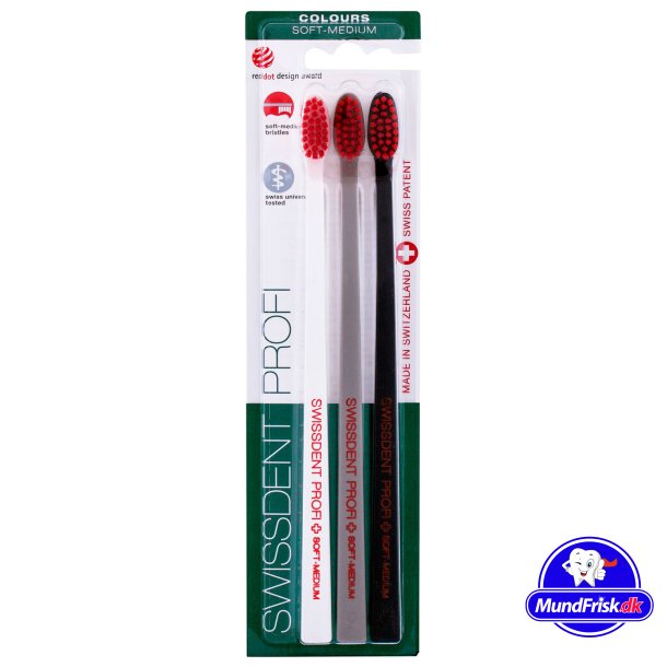 SwissDent Zahnbrsten Profi Colors Soft - Medium Lugano 3 Stk.
