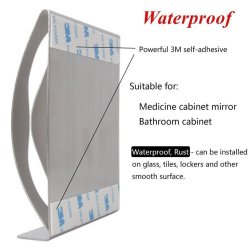 Tandborsthllare i rostfritt stl - Enkel montering p vggen