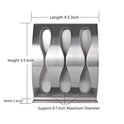 Tandborsthllare i rostfritt stl - Enkel montering p vggen