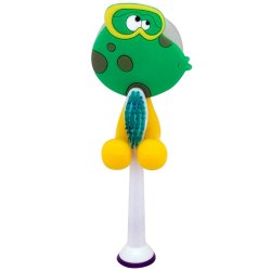 Tandborsthllare med sugkopp St tecknat djur