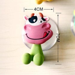 Tandborsthllare med sugkopp St tecknat djur