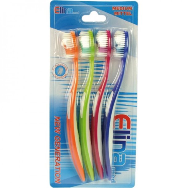 4 stk. Elina Dent New Generation tannbrster