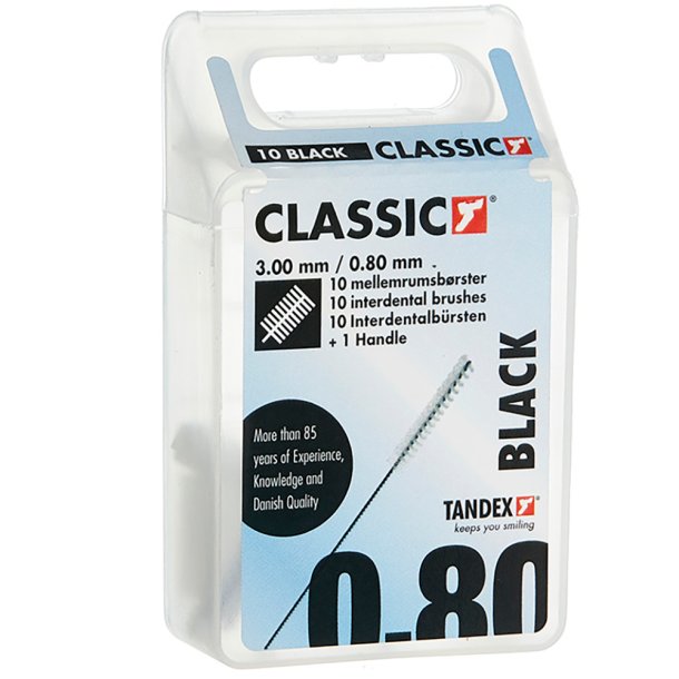 Tandex Classic Mellemrumsbrster 0.80 mm BLACK