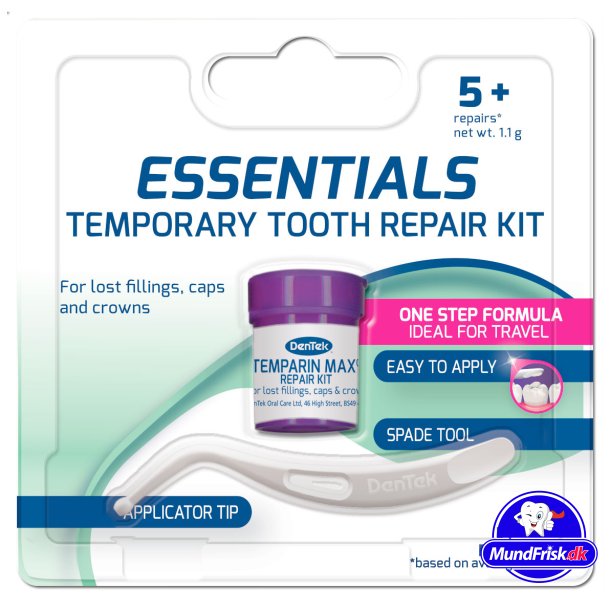 Dental Kit Dentek Essentials Reapir Kit Vliaikainen hammastyte Hammastyte