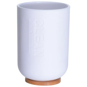 Tandkrus Hvid Med Bambusbund