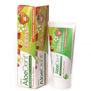 Aloe Vera Tannkrem for barn uten fluor AloeDent Jordbr 100 ml