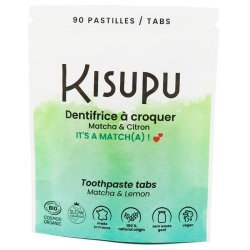 kologiske Tandpasta Tabletter Kisupu Matcha &amp; Lemon 90 stk.
