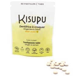 Ekologiska tandkrmstabletter Kisupu Ginger & Citron 90 st.