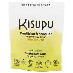 Ekologiska tandkrmstabletter Kisupu Ginger & Citron 90 st.
