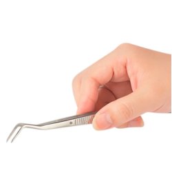 Tandplejest i rustfrit stl - 5 stk. Tandlge-redskaber med taske