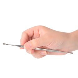 Tandplejest i rustfrit stl - 5 stk. Tandlge-redskaber med taske