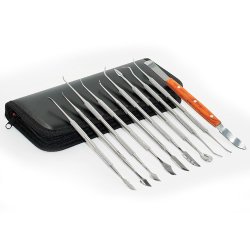 10 stk. Tanninstrumenter i lrveske