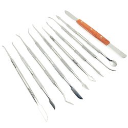 10 stk. Tanninstrumenter i lrveske