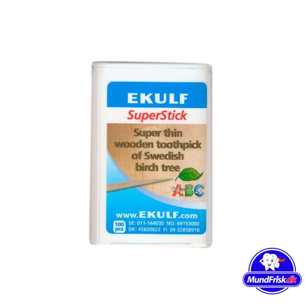 Ekulf Superstick trtandpetare med enkelspets - 100 st.