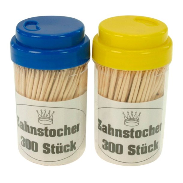 Tannpirkere Wood 300 stk. i dispenser