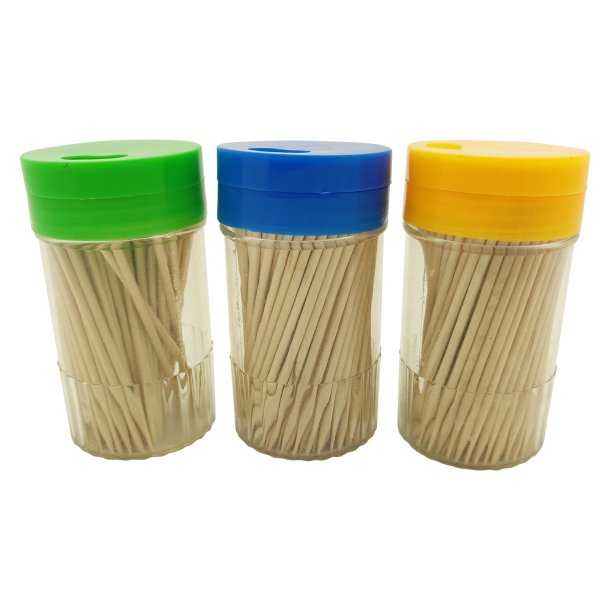 Tandpetare av tr - 3 x 150 st. i dispenser