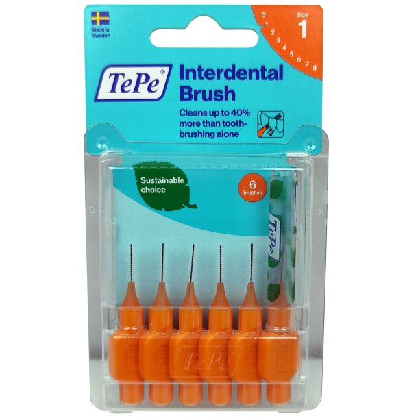 TePe Gap borstar Original 0,45 mm. ISO 1 ORANGE 6 st.
