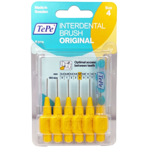 TePe Gap brster Original 0,7 mm. ISO 4 GUL 6 stk.