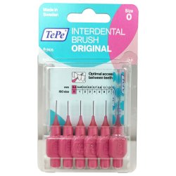 TePe Gap borstar Original 0,4 mm. ISO 0 ROSA 6 st.