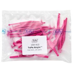 25 stk. TePe Angle Mellemrumsbrster PINK ISO 0 - 0.4 mm.