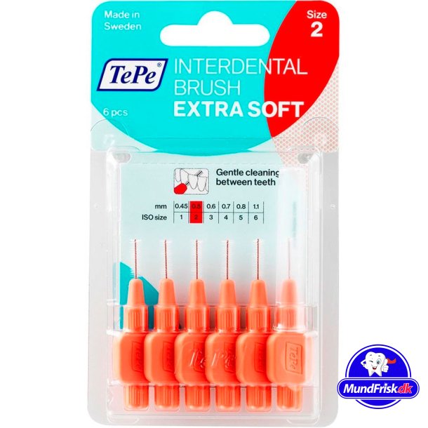 TePe Gap brster Extra SOFT 0,5 mm ISO 2 RD 6 stk.